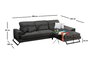 Atelier Del Sofa L3+Chl Sofá Esquinero Derecho, Antracita, 308 cm x 190 cm